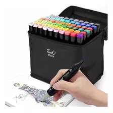 Kit X 60 Marcadores Artísticos De Doble Punta Dibujar