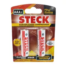 Pilha Steck Alcalina Aaa 2pcs Blister