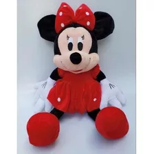 Boneca Pelúcia Minnie Laço Vermelha Musical 30cm