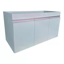 Gabiente 3 Portas Banheiro Cozinha Lavanderia 100% Mdf 