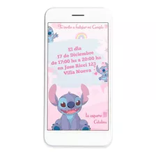 Invitacion Digital Stich Disney Tarjeta Virtual Whatsapp