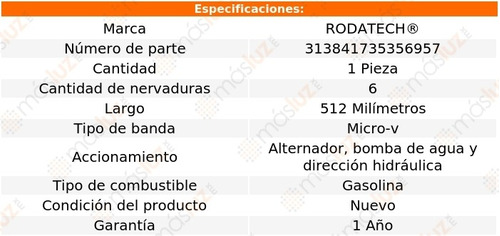 (1) Banda Acces Micro-v Stanza L4 2.4l 90/92 Rodatech Foto 2