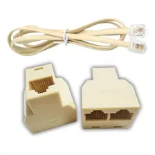 Adaptador Rj11 Splitter Cable 5mt Teléfono Conectores De Red