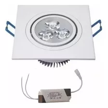 Lâmpada Led 3w Spot Quadrado Embutir Branco Frio Bivolt