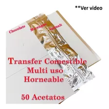 Oblea Comestible Acetato Multiuso Transfer Chocolate 50 Hoj