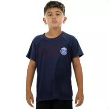 Camiseta Infantil Paris Saint Germain Oficial Azul Marinho