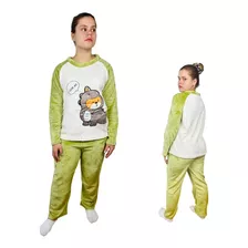 Pijama Polar Mujer Plush Invierno Tock 