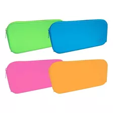 Estojo Necessaire De Silicone Retangular - Acp - Neon 