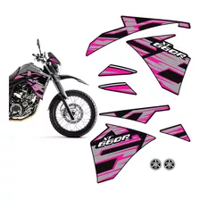 Adesivos Yamaha Xt 660r 2015/2018 Moto Preta Faixa +emblemas