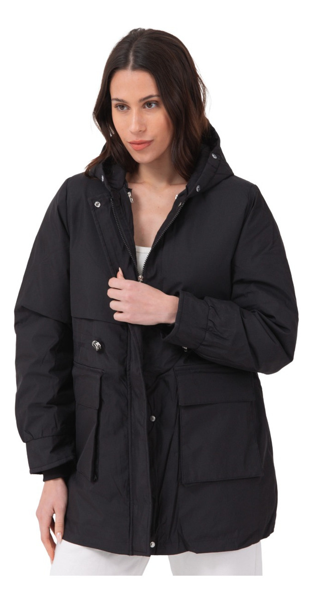 Campera Parka 2 En 1 Mujer Hhp Rompeviento Inflable