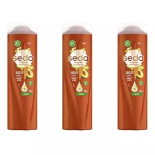 Seda Bomba De Nutrição Karité Shampoo 325ml (kit C/03)