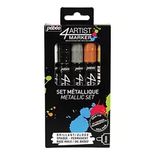 Pebeo 4artist Marker Oil Paint Markers Metallic Set De 5 X 4
