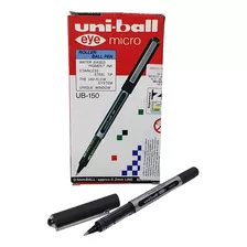 Bolígrafo Uni-ball Eye Micro Ub-150 Negro De 0,5 Mm Con 12 Unidades