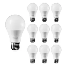 Kit 10 Lâmpadas Led Bulbo 12w 3000k Branco Quente Intral