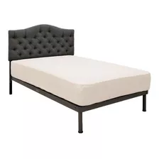 Cama Individual Cl Muebles 730t Individual Color Gris Fabricada En Tubular Acero Inoxidable