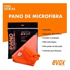 Pano Microfibra 3 Und Evox Cor Laranja