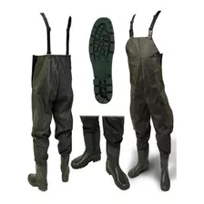 Wader De Pesca Albatros Pvc Con Botas Rigidas Termosellado 