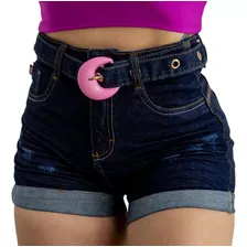 Short Jeans Escuro Fiv Rosa