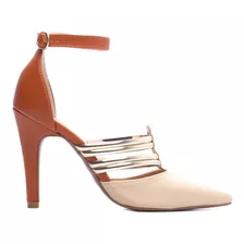 Sandália Scarpin Branco Noiva Rosê Sapato Salto Médio Luxo 