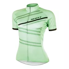 Camisa Feminina Ciclismo Scott Endurance 30 Verde Bike