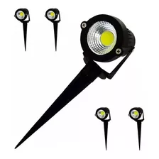 Kit 4 Espetos Jardim Luminária Spot Led Lâmpada Cob 3 Watts