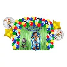 Kit Decoracion Fiesta Cumpleaños Globos Woody Toy Story 79pz Color Multicolor