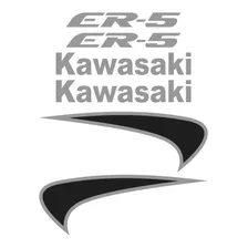 Adesivo Kawasaki Er-5 1997 A 2001 Material 3 M Cinza