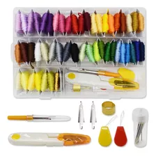 Kit Completo Para Bordar Hacer Pulceras / 50 Hilo De Colores