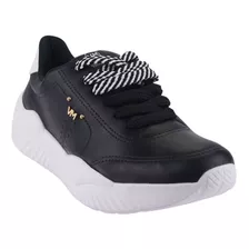 Zapatilla Via Marte Mujer 20-13882 Negro Urbano