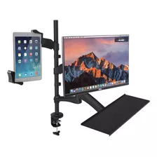 Soporte Para Monitor Y Tableta: Soporte Ajustable 2 En 1 Cta