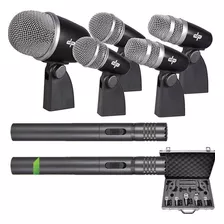 Kit De 7 Micrófonos Marca Ampro Dynamic Kit Drums Microphone