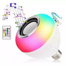 Lampada Led Musical Bluetooth Muda Cor Inteligente Toca Som