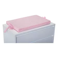 Trocador De Comoda Rosa Com Capa Plastica Sob Medida