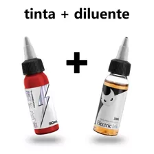 Set Tinta Easy Glow Tatuagem Redish E Diluente