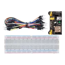 Kit Protoboard 830 Pts + Fuente Mb102 (usb) + Cables