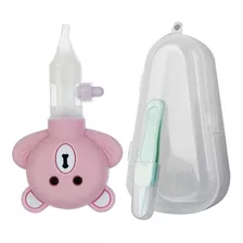 Aspirador Nasal De Silicona Para Bebe Con Pinza Y Estuche 