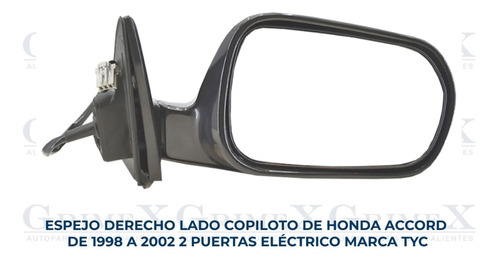 Espejo Accord Coupe 1998-1999-2000-2001-2002 Electrico Ore Foto 10