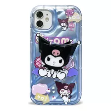 Case Para iPhone Kuromi + Pop Socket 11 - 14 Pro Max