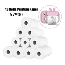 Impresora Pequeña 10 Rollos De Papel Térmico Impresora 57x30