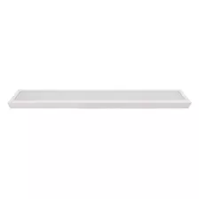 Luminária Plafon Retangular 30x120 48w Sobrepor Luz Frio