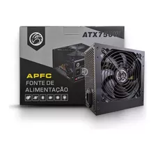 Brazil Pc Atx750w Fonte De Alimentação Bivolt Con Preto