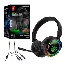 Audífonos Con Cable Gamer Akz Retroiluminado Led Rgb Juegos