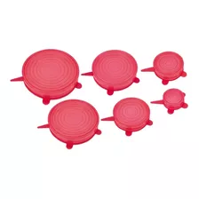 Conjunto De Tampas Redonda Em Silicone 6 Peças Pratico Euro