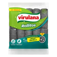 Rollitos Lana De Acero Brillo & Limpieza Virulana X10 Uni