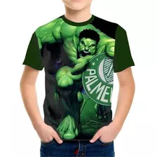 Camiseta Heroi Hulk Time Palmeiras Vingadores Verdão