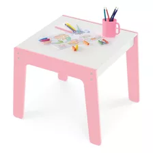 Mesa Infantil Mdf Crianças Azul Escolinha Diversões Junges