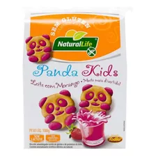 Natural Life Biscoito Panda Kids De Morango Sem Glúten 100 G