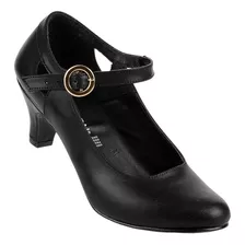 Zapatilla Vestir Mujer Negro Tacto Piel Stfashion 00303818