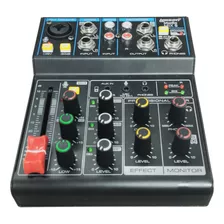 Mesa De Som Lexsen 5 Canais Studio Mix 5 Bluetooth Usb 5v