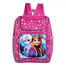 Mochila Infantil Frozen Princesa Menina De Costa Grande Cor Rosa